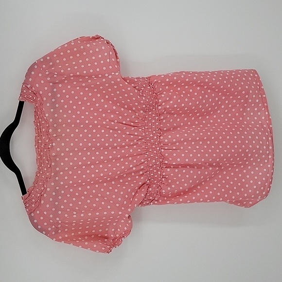 At Last Pink Polkadot CottageCore Blouse Size XL‎ - Picture 4 of 11